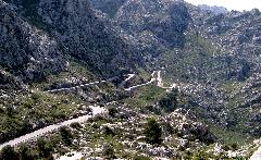 Strasse nach Sa Calobra, Serra de Tramuntana auf Mallorca
